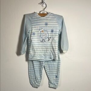 Petit Lem Blue Striped Kids Penguin Pajama